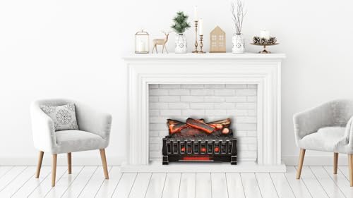 duraflame Electric Log Set 1,000 Sq Ft Heater, Faux Logs Insert with Infrared Flames for Existing Fireplaces, Remote Control Included Duraflame