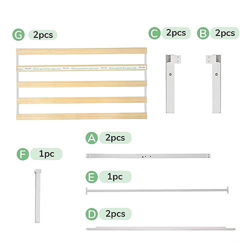 Novilla Queen Metal Platform Bed Frame with Wood Slat Support – Easy Assembly, White Finish Novilla