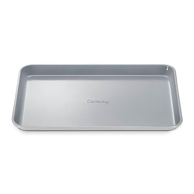Caraway Non-Stick Ceramic Baking Sheet - Naturally Slick Ceramic Coating - Non-Toxic, PTFE & PFOA Free - Perfect for Baking, Roasting, and More - Medium (15" x 10") - Gray