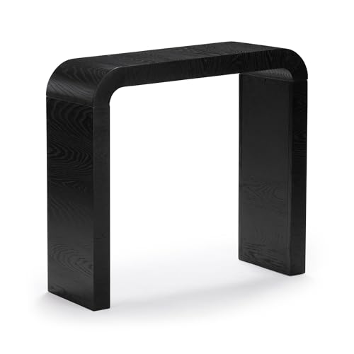 Plank+Beam Arcata Console Table, 36", Modern Console Table for Behind Couch, Contemporary Curved Entryway Table for Foyer, Living Room, Noir Plank+Beam