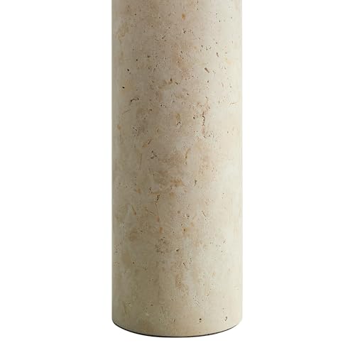 Modway Zenith Travertine Stone Pillar Table Lamp in Travertine Modway