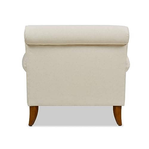 Jennifer Taylor Home Alana Lawson Accent Arm Chair Metal Casters, Light Beige Linen Jennifer Taylor Home