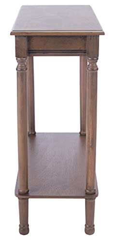 Safavieh Home Collection Tinsley Brown Rectangular Bottom Shelf Console Table SAFAVIEH