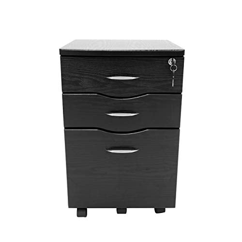 Techni Mobili Rolling Storage and File Cabinet, Espresso Techni Mobili