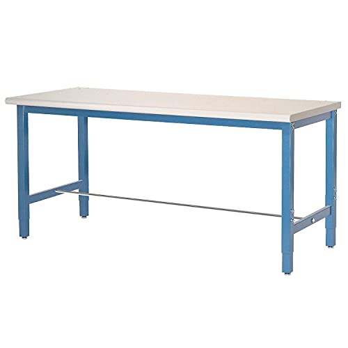 Global Industrial Production Workbench - Plastic Laminate Safety Edge - Blue, 72" W x 30" D Global Industrial