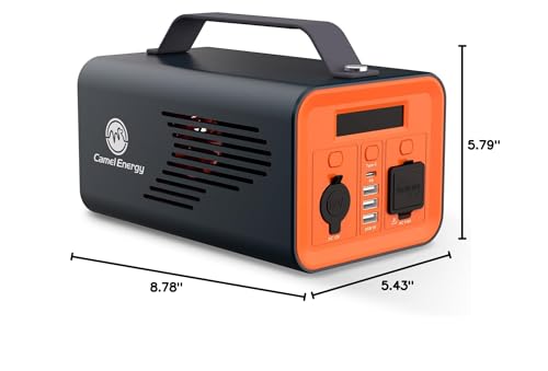 Camelenergy Lifepo4 Power Station 230Wh 200W LiFePO4 Power Generator Multiple Outlets AC Outlet PD 60W Stable Solar Generator for Home Trip Blackout Camping Gear Outdoor Emergency camelenergy