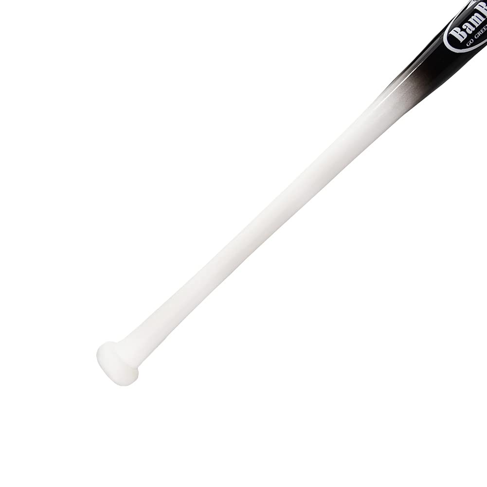 BamBooBat by Pinnacle Sports Equipment INC. Youth Durable Bamboo Baseball Bat for Players Aging 5-13 Years Old, White Handle/Black Barrel, 30 Inch, YHWBB30 BamBooBat