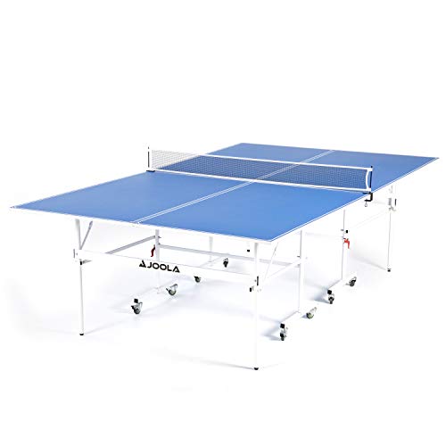 JOOLA Indoor 15mm Ping Pong Table with Quick Clamp Ping Pong Net Set - Single Player Playback Mode - Regulation Size Table Tennis Table - Compact Storage Ping Pong Table JOOLA