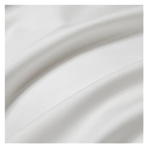 JIQHOHX 3pcs/Set White Duvet Cover Set Egyptian Cotton Luxury Bedding Sets Single Queen King Bed Cover Solid Quilt Cover with Pillowcase,Summer Duvet Cover Sets (F Cover 200X230 cm) JIQHOHX