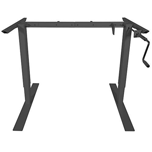 Titan Fitness Manual Hand Crank Adjustable Sit to Stand Desk Frame 46 in. H 63 in. W Titan Fitness