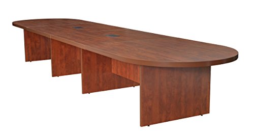 Regency with with 2 Power Data Grommets Legacy Modular Racetrack Conference Table, 216-inch, Cherry Regency Seating