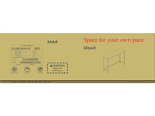 Lifewit 39.4 Inch Console Narrow Sofa Table with Metal Frame for Living Room Industrial Entryway Hallway, Entrance, Office, Corridor, Coffee Table, Behind Sofa, Grey Oak Lifewit