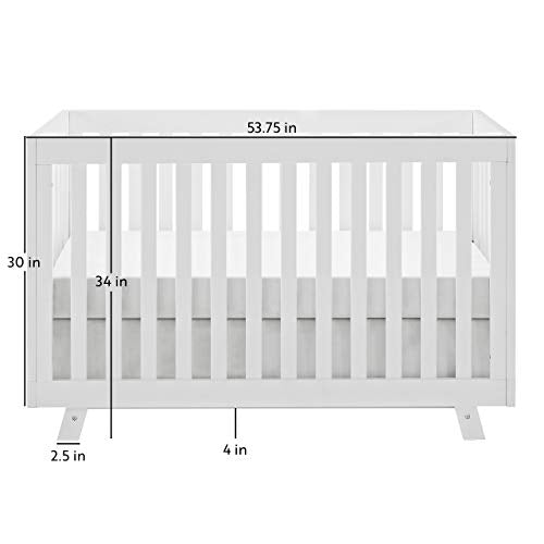 Storkcraft Beckett Convertible Crib (White) – Converts from Baby Crib to Toddler Bed and Daybed, Fits Standard Full-Size Crib Mattress, Adjustable Mattress Support Base Storkcraft