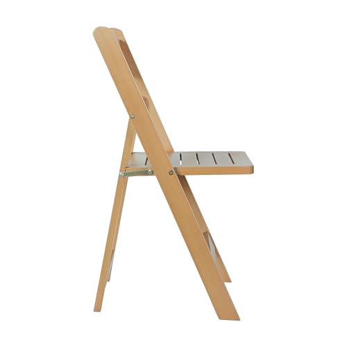 Flash Furniture Holden Commercial Grade Solid Wood Folding Dining Chair, Set of 1, Oak Flash Furniture