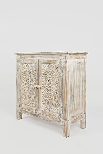 Jofran Inc. Global Archive Solid Mango Wood Hand Carved Accent Chest Jofran Inc.