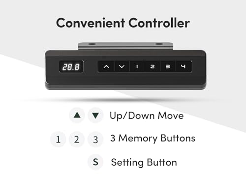 FEZIBO Adjustable Height Electric Standing Desk with Double Drawer, 48 x 24 Inches Stand Up Home Office Desk with Splice Tabletop, White Frame/White Top FEZIBO