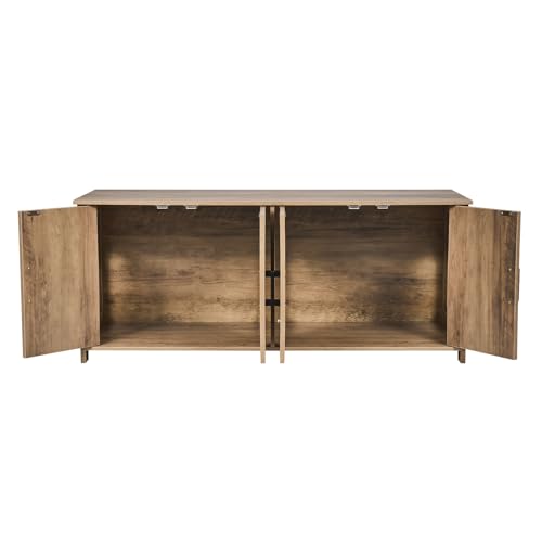 VEVOR Cat Litter Box Enclosure for 2 Cats, Litter Box Furniture Hidden with Double Rooms, Wooden Cat Box Cabinet Fit Most of Litter Box, 47.2" L x 18.5" W x 19.7" H, Greige VEVOR