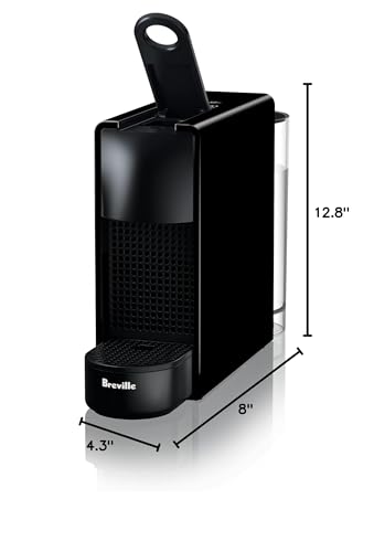 Breville BEC220BLK1AUC1 Nespresso Essenza Mini Espresso Machine, 15.25 x 5.5 x 12.25 in, Black Breville