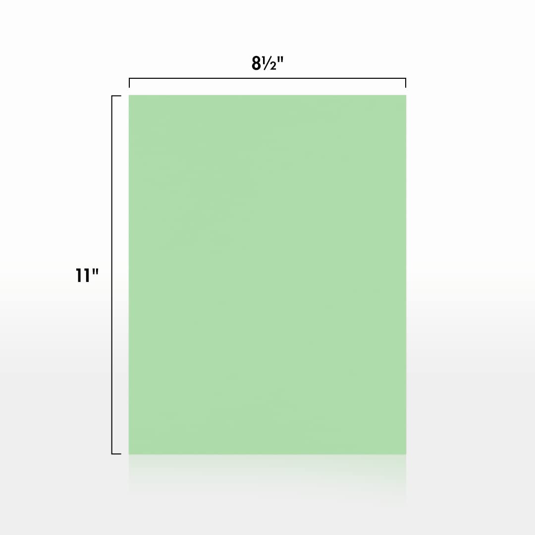 LUXPaper 8.5" x 11" Paper | Letter Size | Pastel Green | 60lb. Text | 50 Qty LUXPaper