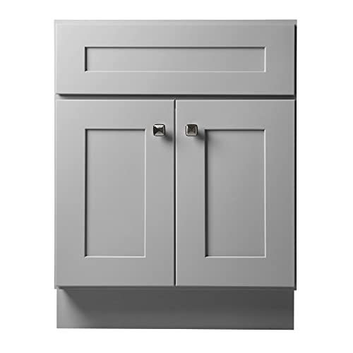 Design House 587063 Bath Modern Unassembled 2-Door Shaker Bathroom Vanity Cabinet Only, 24 x 18,Grey Design House