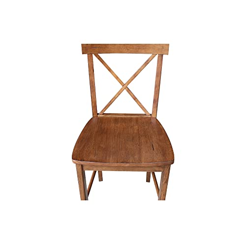 International Concepts X-Back Counter Height Stool,Brown IC International Concepts
