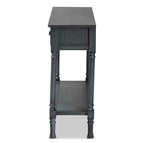 Baxton Studio Garvey French Provincial Grey Finished Wood 3-Drawer Entryway Console Table Baxton Studio