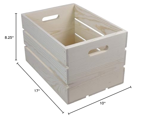 Poole & Sons, Inc. One Slatted Pine Crate 17 x 8 1/4 x 10 Inches Inside Dimensions Poole & Sons, Inc.