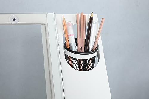 Landpink Glass Drafting Table Art Desk – Adjustable Professhional Artwork Drawing Drafting Table Desk, Glass-Topped Art Table for Craft Station Studio Home Office School w/Drawers/Chair (White) Landpink