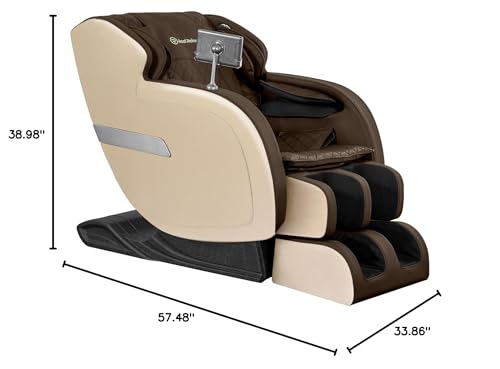 Real Relax Massage Chair, SL Track Full Body Zero Gravity Massage Chair Recliner with App Control, Favor 05 (Brown) Real Relax
