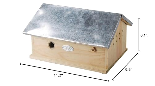 Esschert Design USA WA08 Wooden Bumble Bee House , white Esschert Design