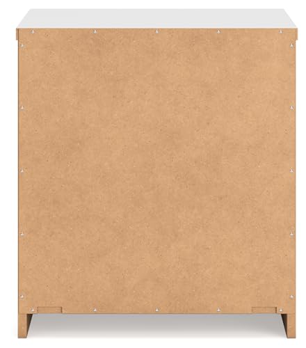 Signature Design by Ashley Onita Contemporary 2 Drawer Nightstand, 21.75" Tall, White Signature Design by Ashley