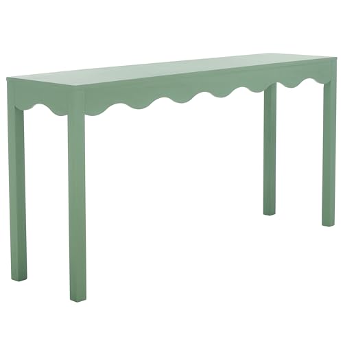 SAFAVIEH Home Collection Lilith Farmhouse French Country Sage Wavy Console Table for Entryway, Living Room, Foyer SAFAVIEH