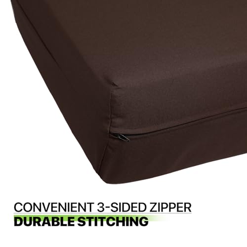 Magshion Futon Cover Washable Zippered Sofa Furniture Bed Mattress Covers Armless Couch Slipcover Protector Twin Size 39"x75"x6" Coffee Magshion