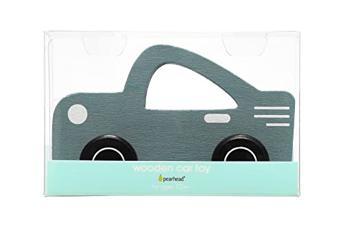Pearhead Wooden Toy Car, First Easter Gifts, Easter Basket Stuffers Toddler Boys and Girls, Push and Pull Baby and Toddler Toy, Gender-Neutral Push Toy, Baby Girl or Baby Boy Nursery Accessory Pearhead