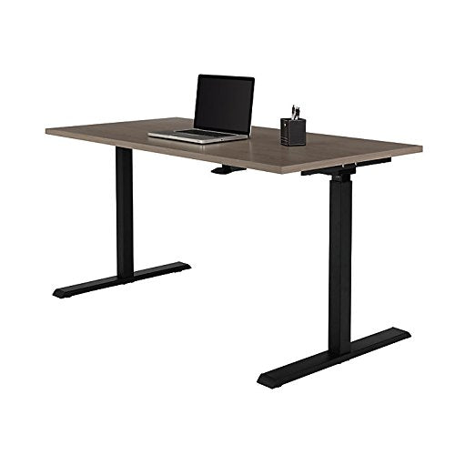 Realspace® Magellan 60" W Pneumatic Height-Adjustable Standing Desk, Gray Realspace