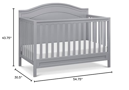 DaVinci Charlie 4-in-1 Convertible Crib in Grey, Greenguard Gold Certified DaVinci