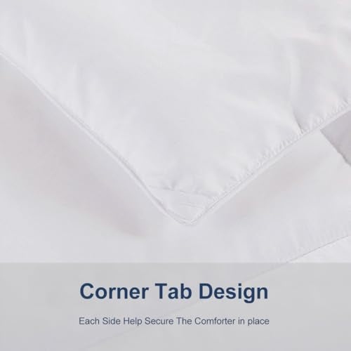 ACCURATEX Duvet Insert Super Queen Comforter 98x98- Fluffy Down Alternative Fill Hotel Collection Comforter,Lightweight Soft All Season Duvet Insert with Corner Tabs - Machine Washable,White ACCURATEX