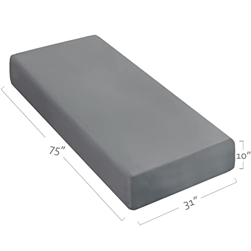 Cot Sheets 31" x 75"(Sheet Only), Cot Fitted Sheet Ultra Soft and Breathable Snug Fit for Narrow Twin Mattress/RVs Bunk/Guest Beds/Army Cots/Trifold Mattress/Travel Size Mattress Grey Moonsea