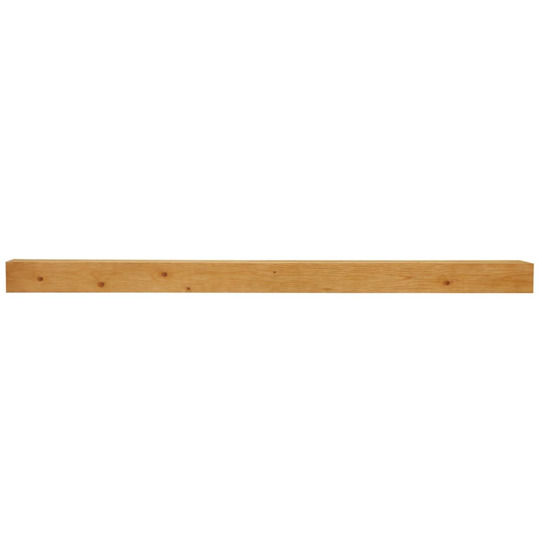 Touchstone Encase 84-Inch Floating Mantel for Electric Fireplaces – Rustic Solid Wood – Farmhouse Style Shelf – Natural Finish – Model 90008 Touchstone