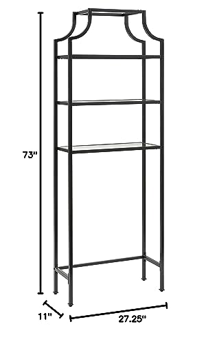 Crosley Furniture Aimee Over The Toilet Storage and Bathroom Organizer with Shelves, Oil Rubbed Bronze Crosley Furniture