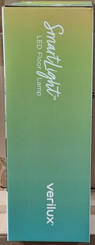 Verilux SmartLight Full Spectrum LED Modern Floor Lamp with Adjustable Brightness, Flexible Gooseneck and Easy Controls - Reduces Eye Strain and Fatigue - Ideal for Reading, Artists, Craft (White) Verilux