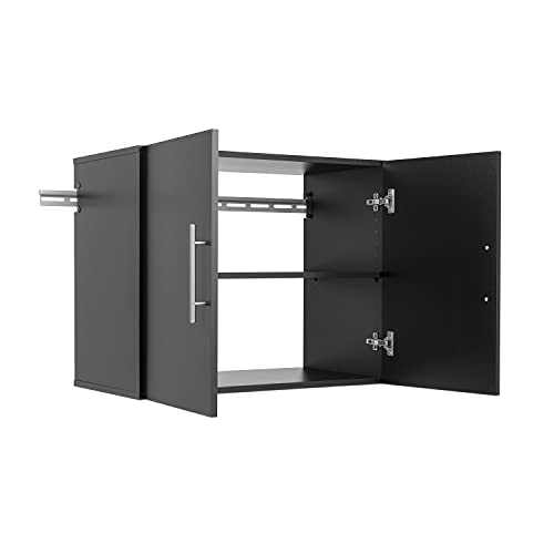 HangUps Upper Storage Cabinet, 30", Black Prepac