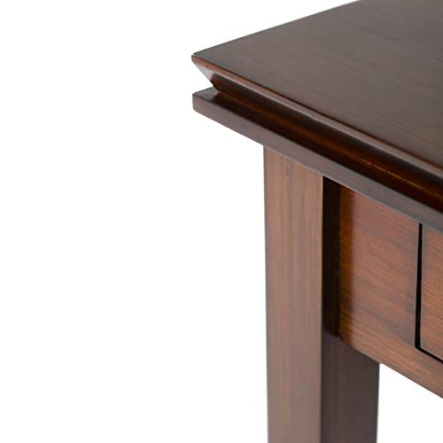 SIMPLIHOME Artisan SOLID WOOD 21 inch wide Square End Side Table in Russet Brown with Storage, 1 Drawer, for the Living Room and Bedroom SIMPLIHOME