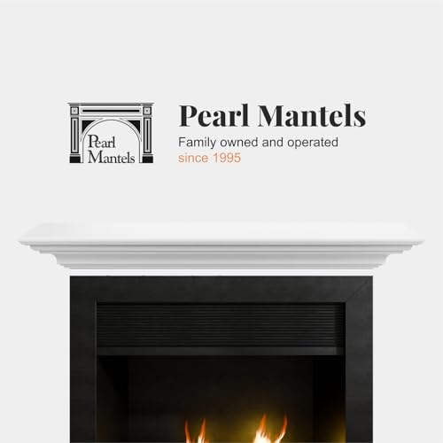 Pearl Mantels ARYB60618 Clean, Sophisticated Premium Grade A MDF Mantel Shelf, 60" L x 10" D x 5" H, Crisp White Paint, The Perfect Compliment to Your Hearth and Home Pearl Mantels