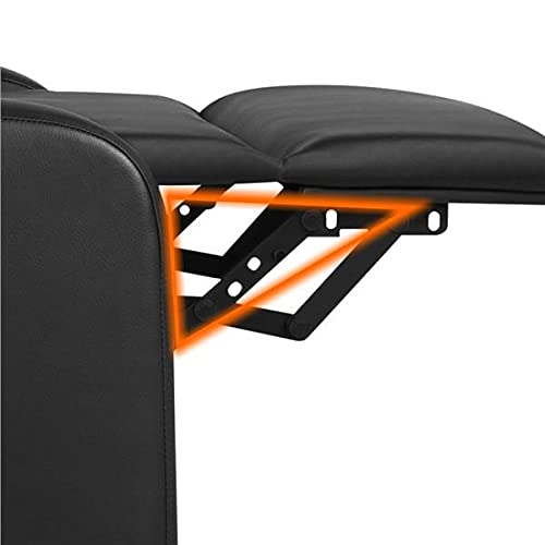 Yaheetech 2-Seat Reclining Chair Leather Recliner Sofa Modern Chaise Couch Lounger Sofa for Living Room Home Theater Black Yaheetech