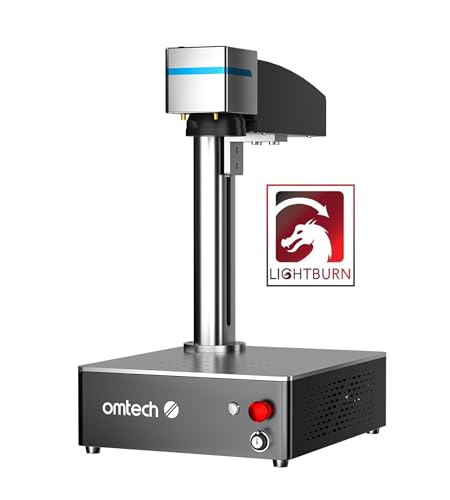 OMTech 60W MOPA Fiber Laser Engraver with LightBurn, 6.9"x6.9" Laser Marking Machine for Metal Color Marking, Metal Etching Machine with JPT Source EZCad Galvo Lens OMTech