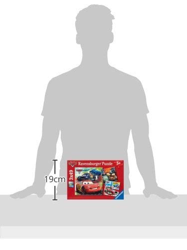 Ravensburger Disney Cars: Worldwide Racing Fun - 3 x 49-Piece Jigsaw Puzzle | Unique Pieces | Anti-Glare Surface | for Kids Ravensburger