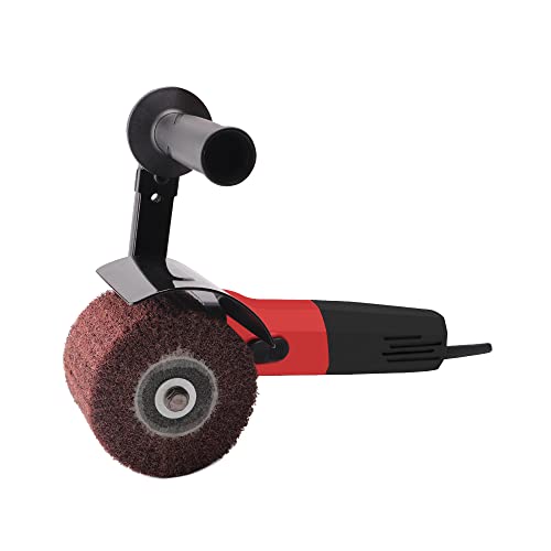 Burnishing Polishing Machine, ZFE Sander Polisher Kit, 1100W 380-1700r/min Handheld Electric Stainless Steel Polisher, 6 Speed Adjustable Wire Drawing Machine, for Wood Metal Stainless Steel ZFE