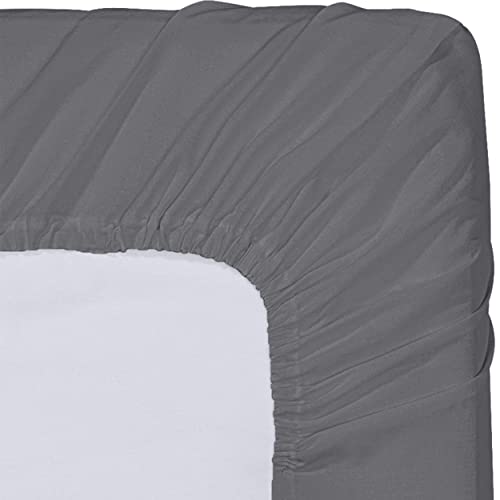 Utopia Bedding King Fitted Sheets - Bulk Pack of 6 Bottom Sheets - Soft Brushed Microfiber - Deep Pockets - Shrinkage & Fade Resistant - Easy Care (Grey) Utopia Bedding