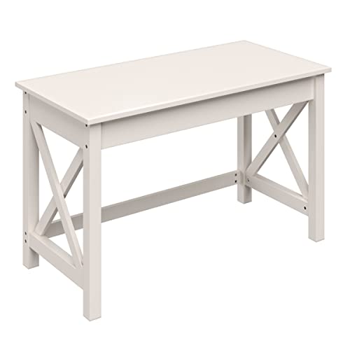 Lavish Home Writing Desk - Work Desk with X-Pattern Legs - for Office, Bedroom, Computer, or Craft Table - Home Office Desks (White) Lavish Home